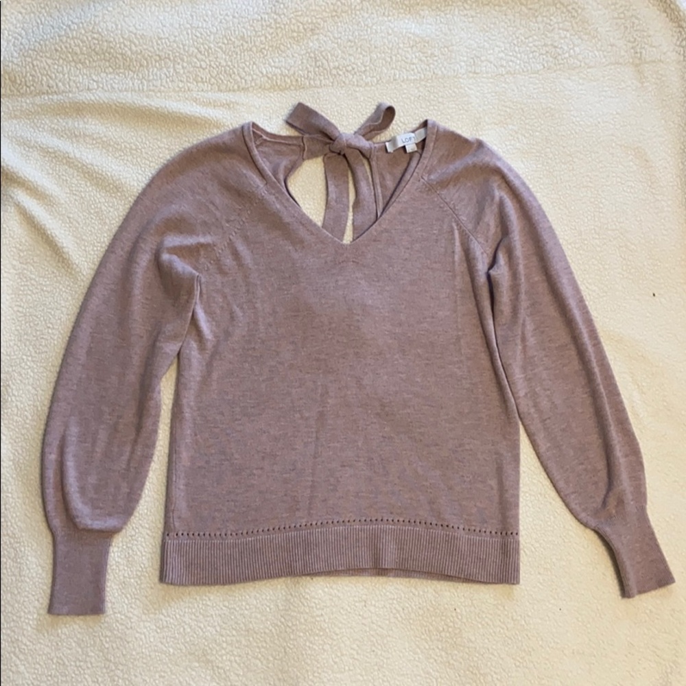 LOFT Bow Back Sweater